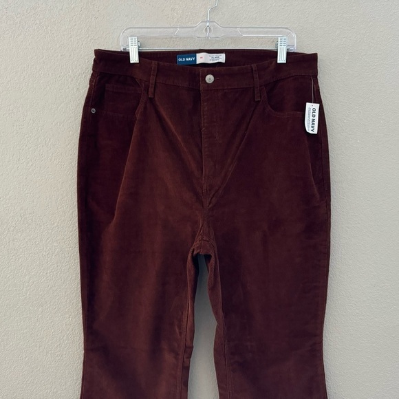 Old Navy Corduroy Pant High Flare Casual Retro Boho Classic Academia Brown 16 - Picture 5 of 11